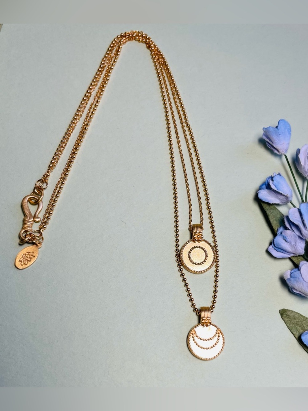 New! Sundance Gold Vermeil Luna/Sol Necklace